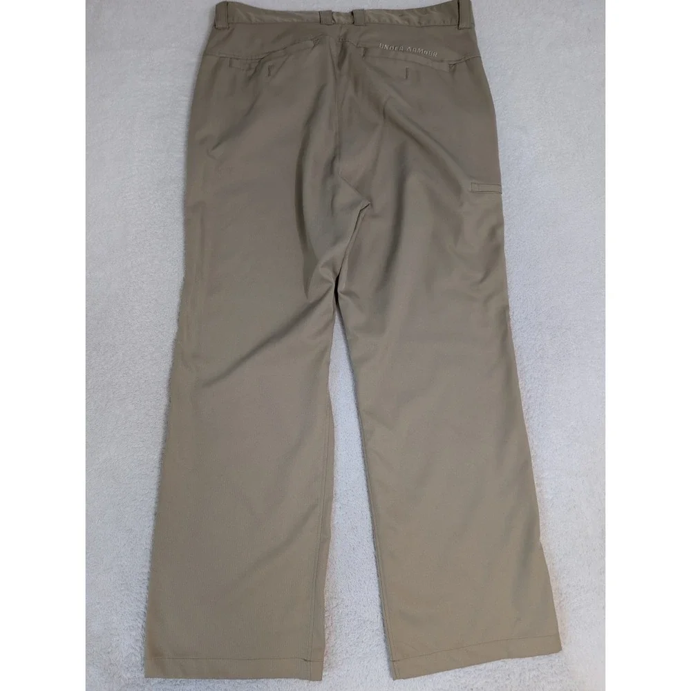 Under‎ Armour Pants Mens 36 x 30 Tan Brown Straight Performance Golf Chino Baggy